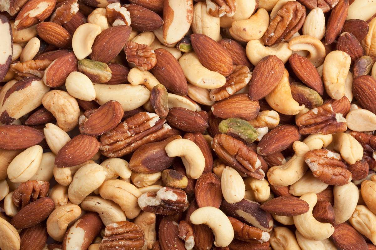 mixed nuts - what to pack for hiking