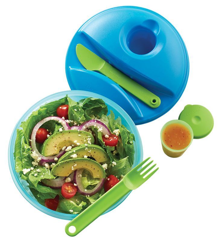 tupperware on the go salad set - what to pack for hiking