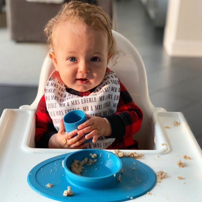 Baby Drinking Out of an Open Cup at 6 Months 